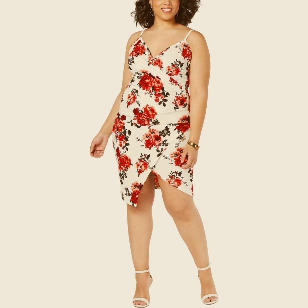 red roses curve hugging dress